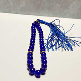 تسبیح 33 دانه آبی سنگی