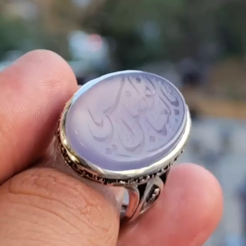 انگشتر نقره مردانه عقیق کبود