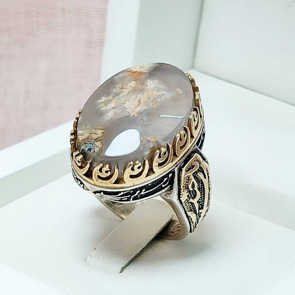 انگشتر مردانه شجر طبیعی و اصلی تک و نمونه