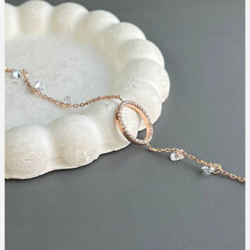 دستبند نقره زنانه رزگلد کیفیت عالی