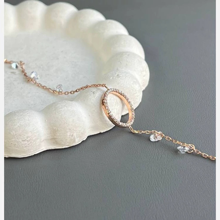 دستبند نقره زنانه رزگلد کیفیت عالی