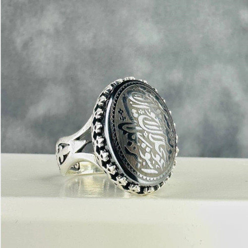 انگشتر نقره مردانه حدید سه جلاله کیفیت عالی