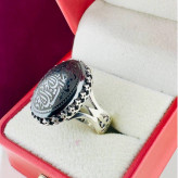 انگشتر نقره مردانه حدید صینی سه جلاله