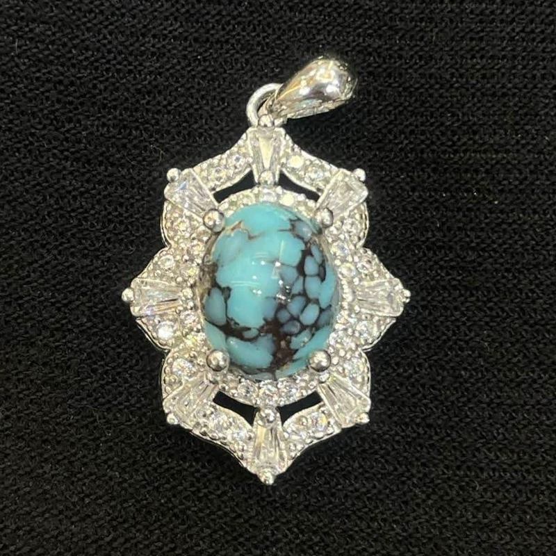 مدال فیروزه نیشابور زنانه اصل روکش رادیوم