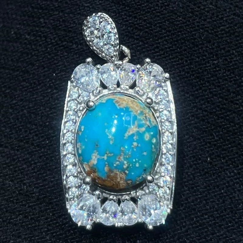 مدال فیروزه نیشابور زنانه اصلی آب کاری رادیوم