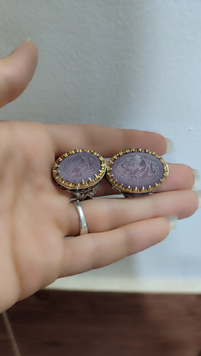 ست انگشتر یا رقیه عقیق سوسنی اصلی و معدنی