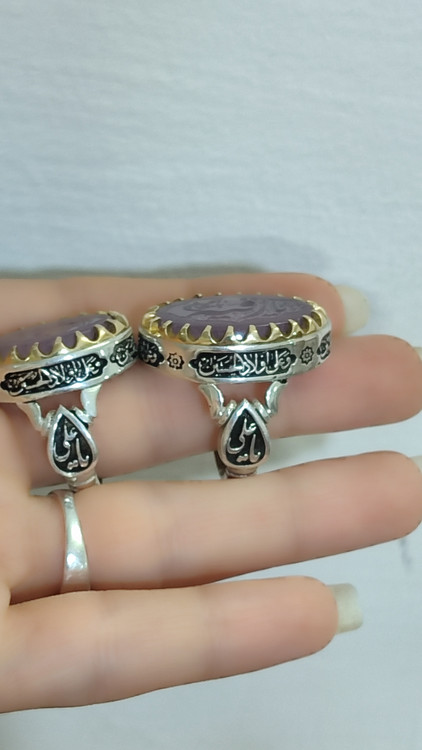 ست انگشتر یا رقیه عقیق سوسنی اصل