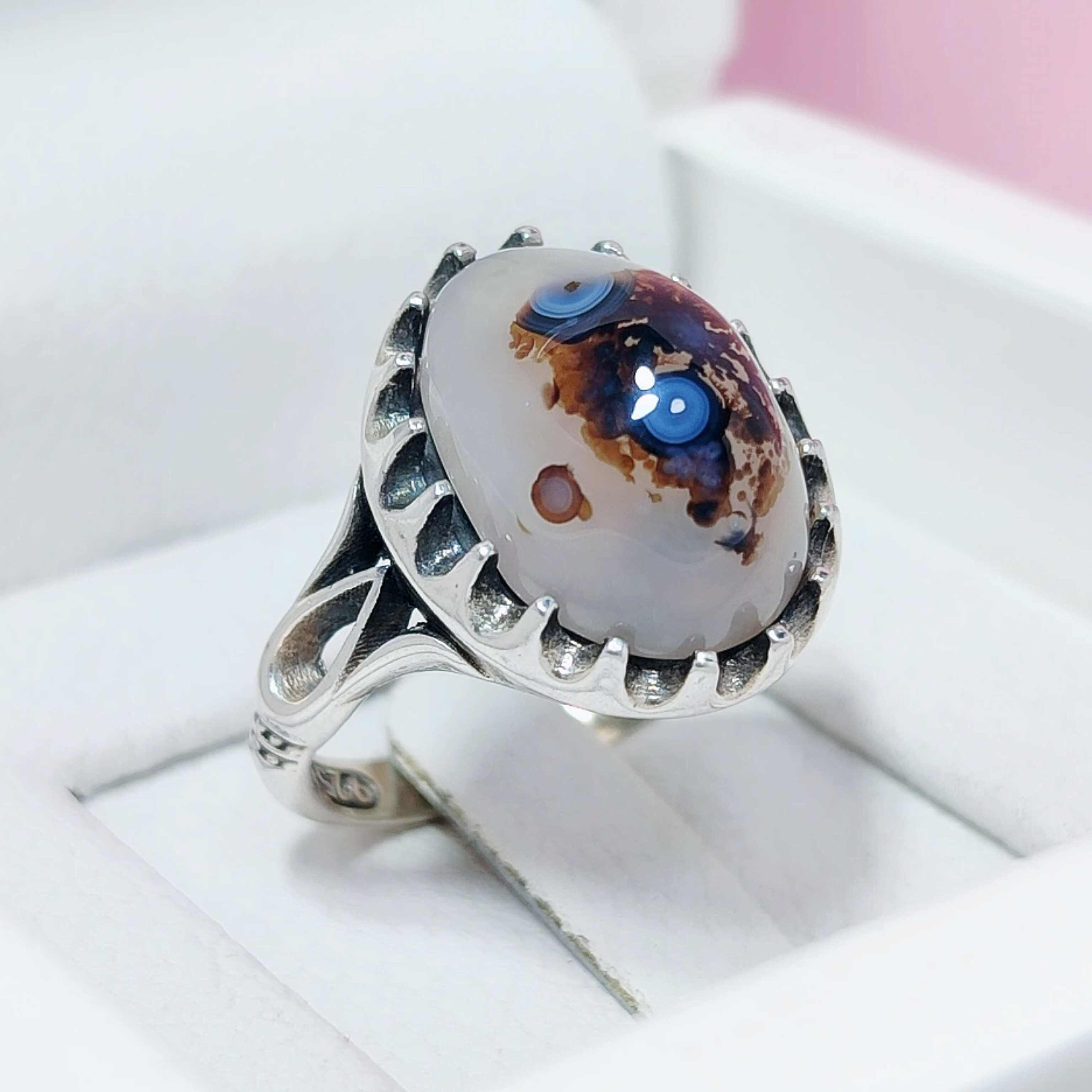 انگشتر نقره مردانه شجر طبیعی و اصل