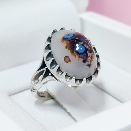 انگشتر نقره مردانه شجر طبیعی و اصل