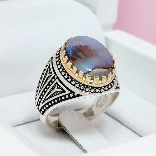 انگشتر نقره شجر قائن اصل مردانه