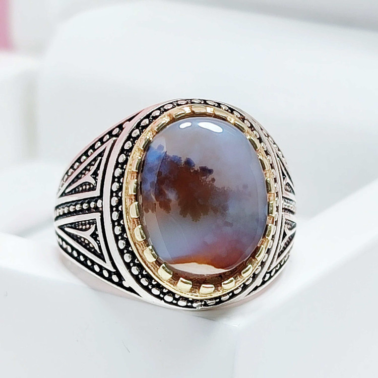 انگشتر شجر قائن اصل مردانه نقش طبیعی