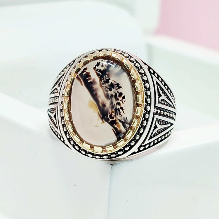 انگشتر شجر قائن منظره ای خطی اصل خاص