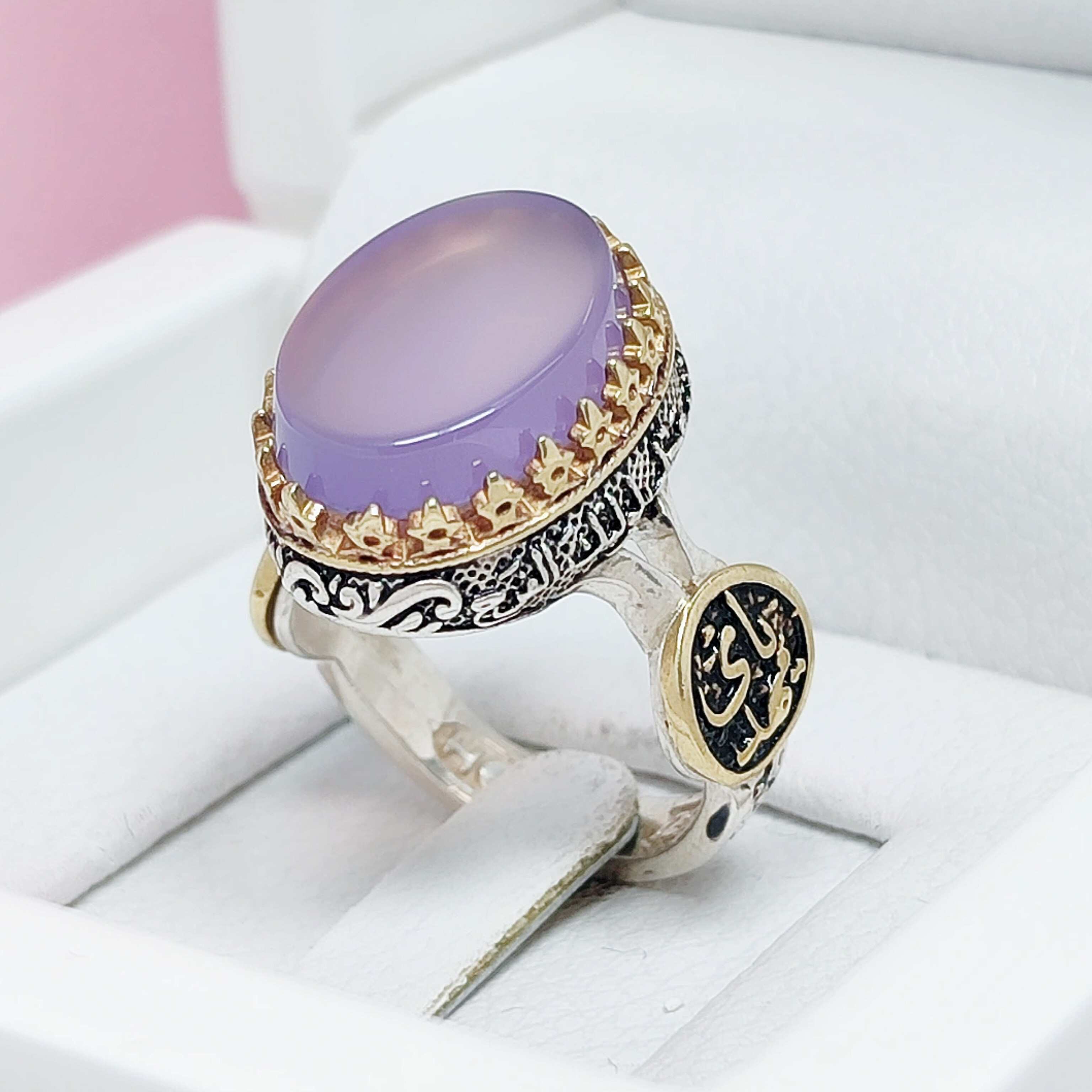 انگشتر یا مهدی عقیق سوسنی اصلی و معدنی