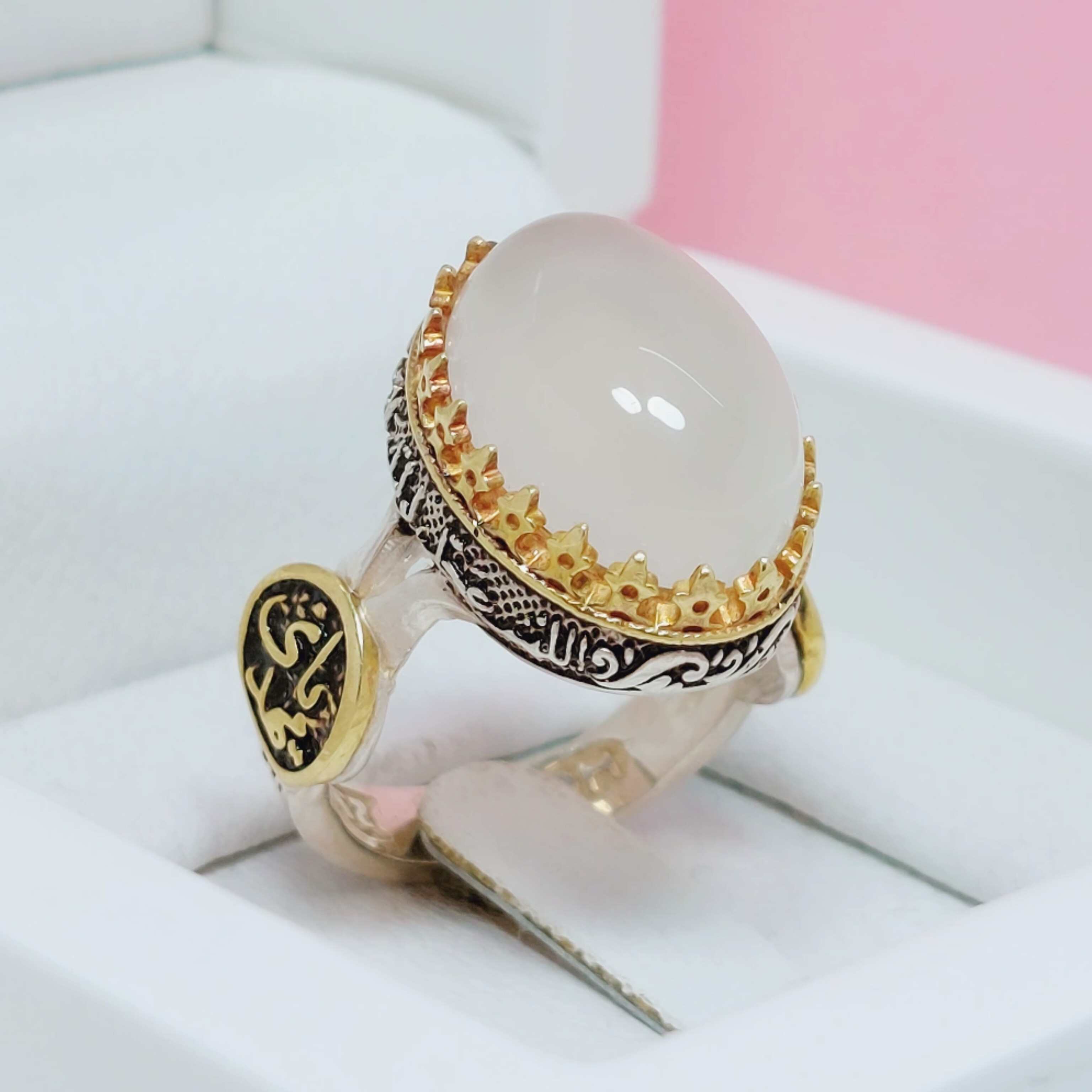 انگشتر عقیق نباتی اصلی و معدنی دامله