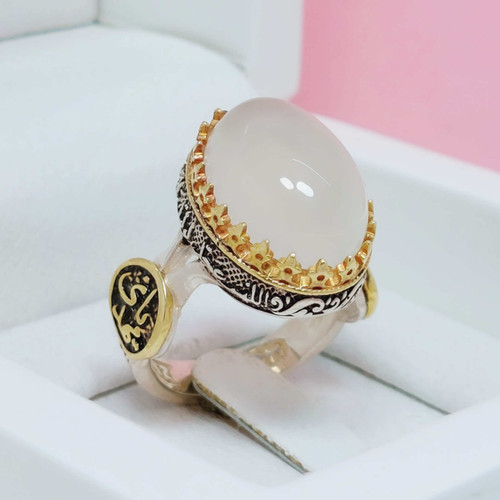 انگشتر عقیق نباتی اصلی و معدنی دامله