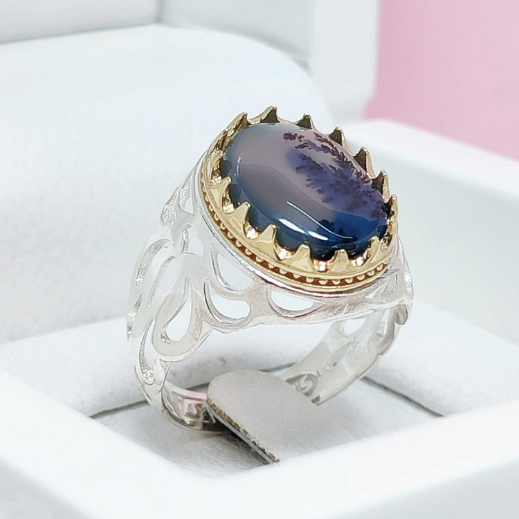 انگشتر شجر قائن رکاب مدل شبکه کاری