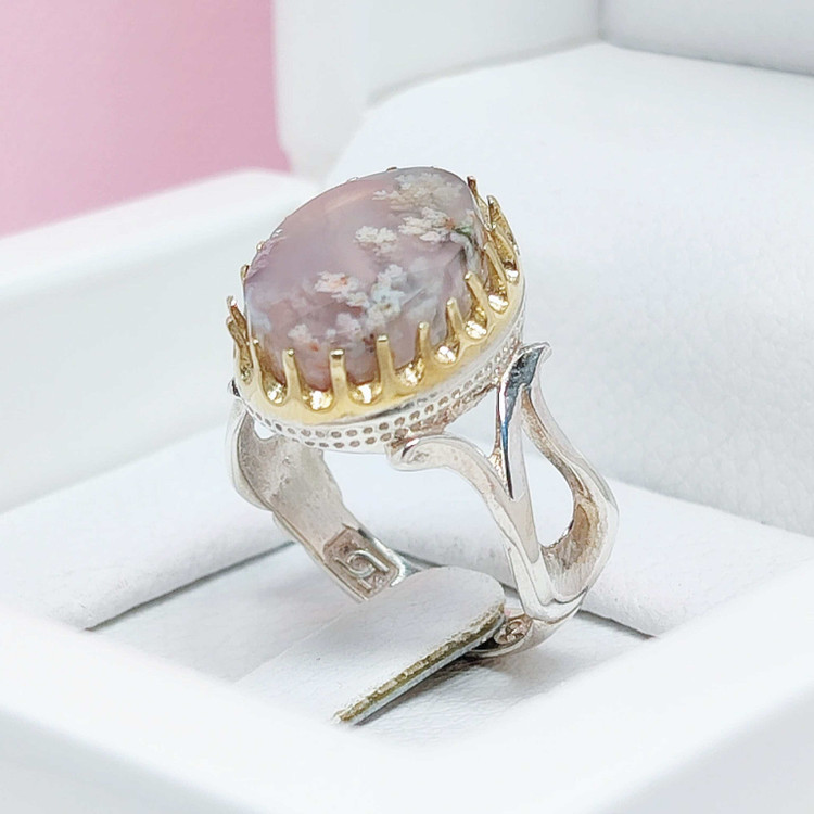 انگشتر شجر سوسنی اصلی رکاب مدل اشکی