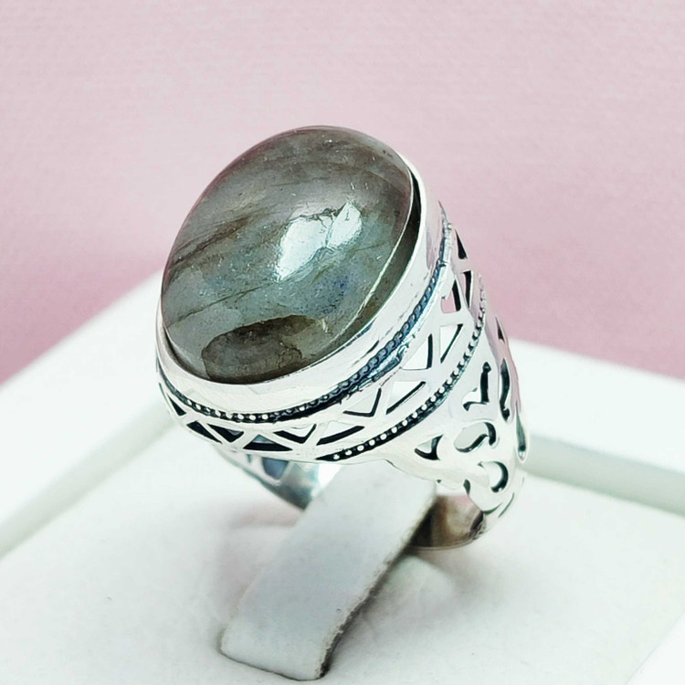 انگشتر مردانه لابرادوریت اصلی و معدنی