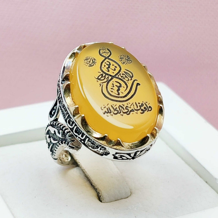حکاکی افوض امری الی الله انگشتر مردانه