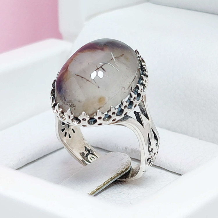 انگشتر شجر با نقش ضربان قلب