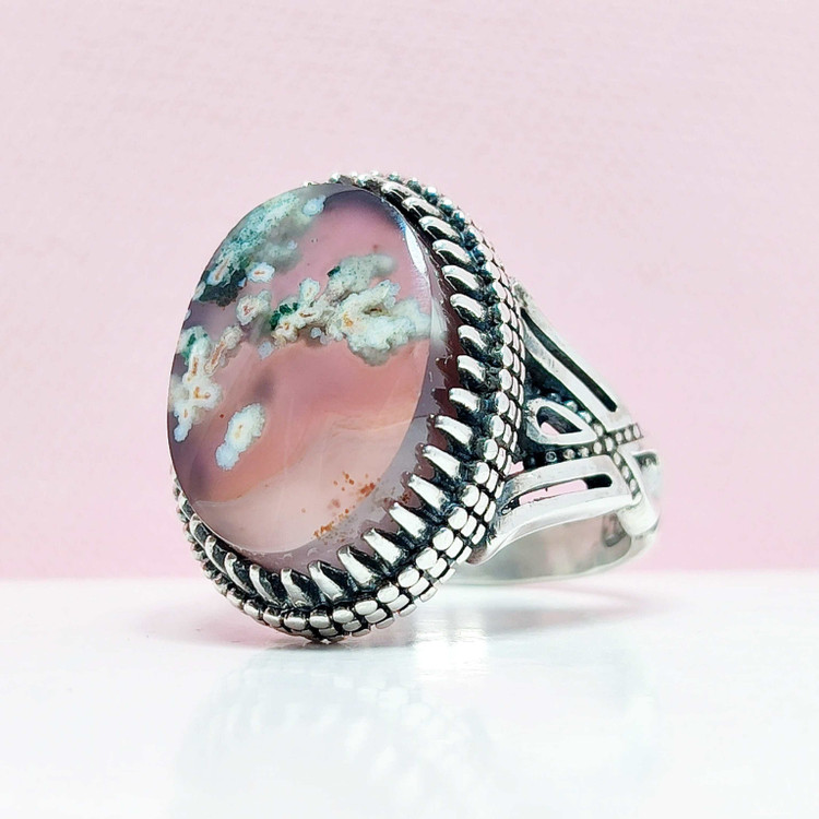 انگشتر شجر طبیعی بهاره عقیق سوسنی اصلی