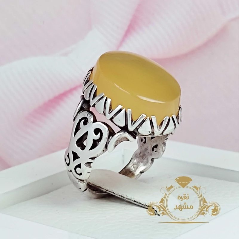 مردانه عقیق زرد طبیعی