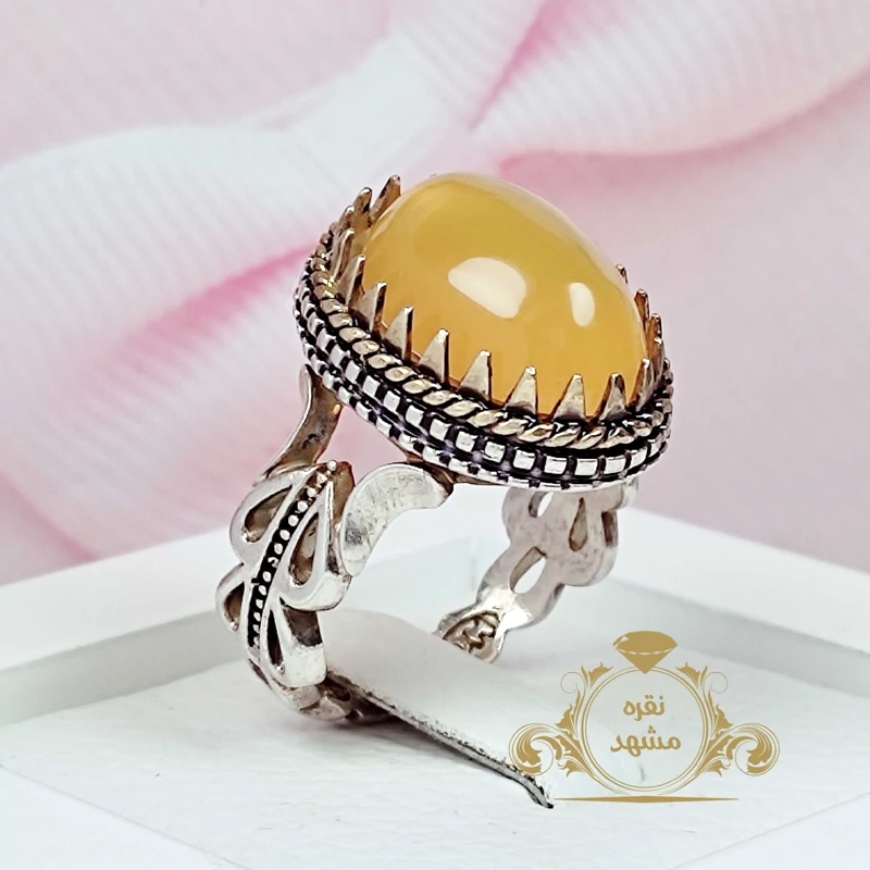 مردانه عقیق زرد طبیعی