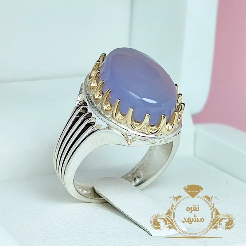 انگشتر مردانه عقیق سوسنی اصلی (کد 1420)