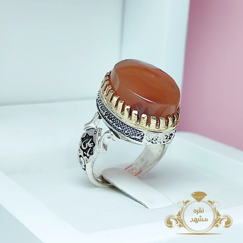 انگشتر مردانه عقیق یمنی اصل