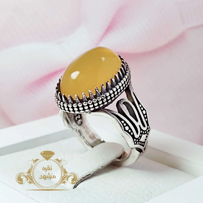 مردانه عقیق زرد خوشرنگ