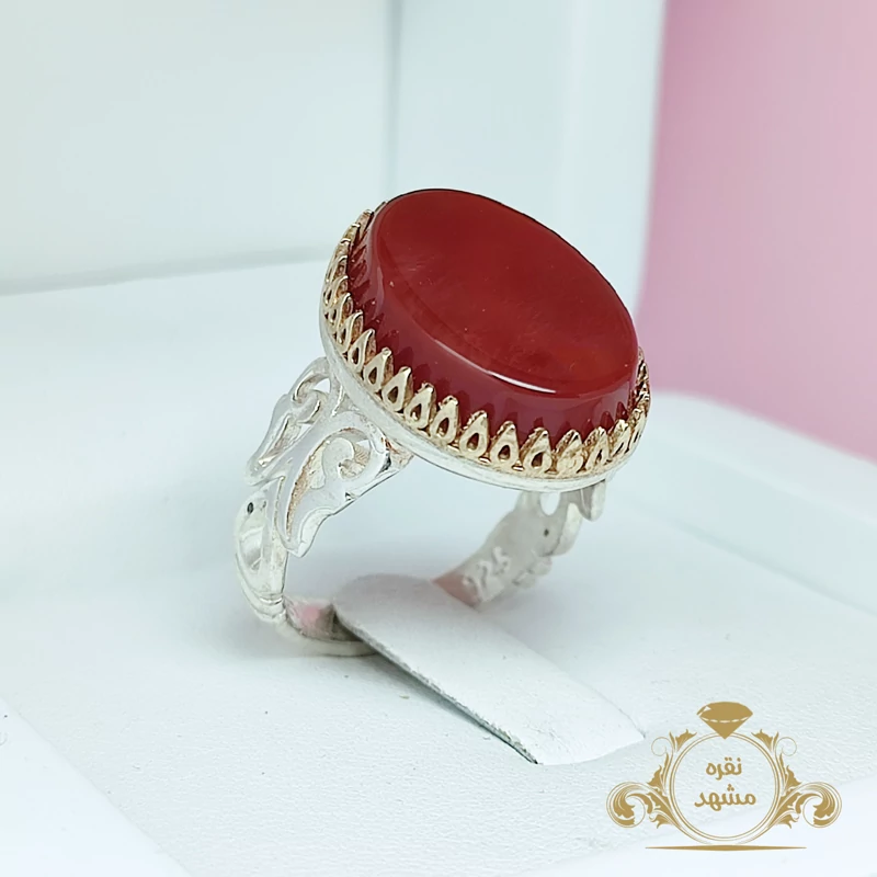 جواهرات مردانه عقیق سرخ اصلی