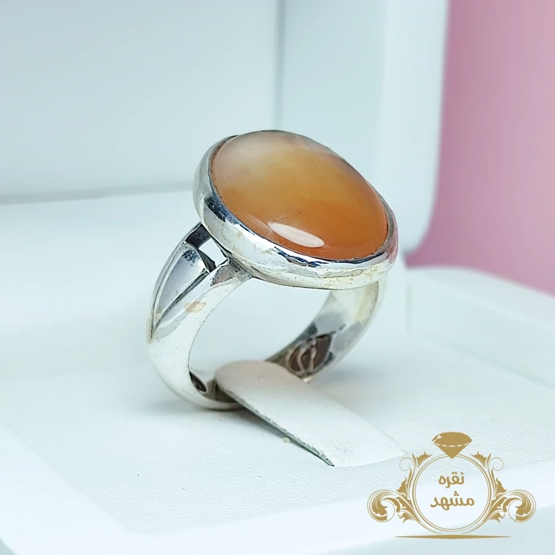 انگشتر مردانه عقیق یمنی شرف الشمس (کد 1462)