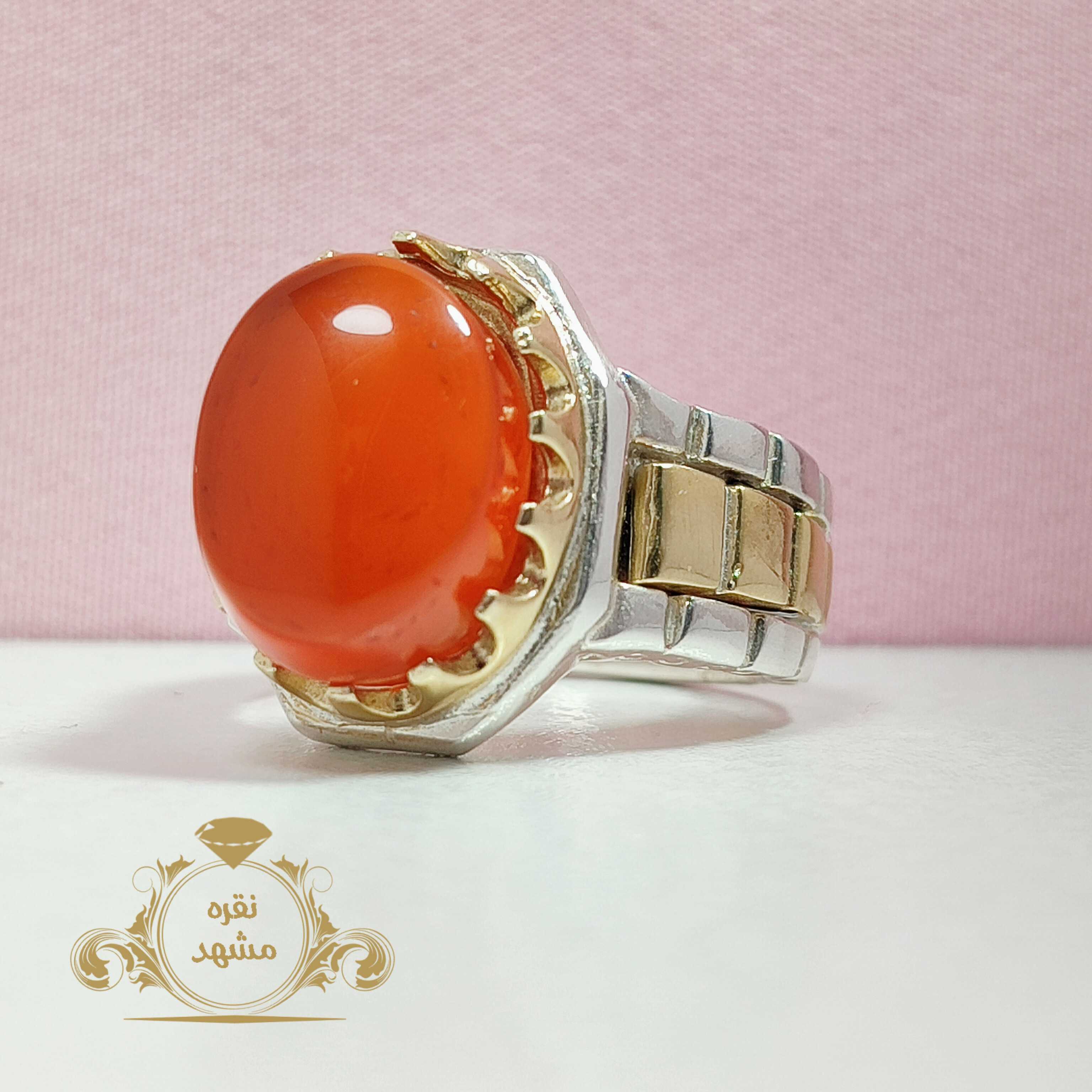 رولکسی مردانه نقره عقیق یمنی