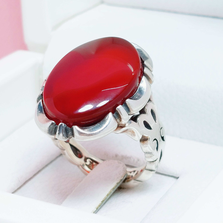 فروش انگشتر سرخ اصلی خراسان تراش یمنی خوشرنگ