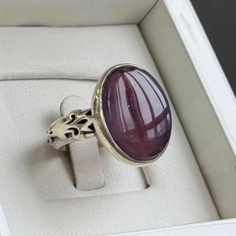 انگشتر نقره مردانه خرید عقیق سوسنی ناب یمنی