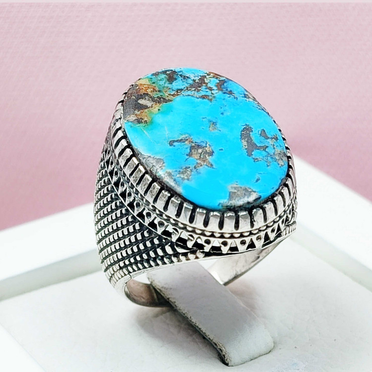 خرید انگشتر فیروزه نیشابوری اصلی