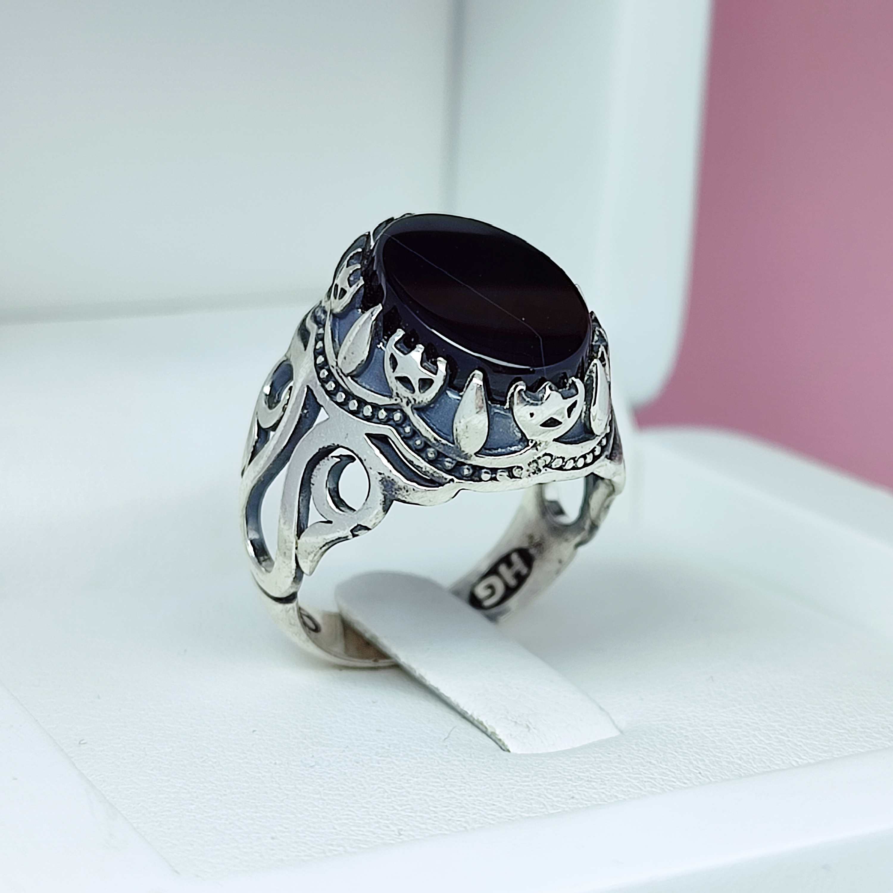 عقیق سیاه مردانه