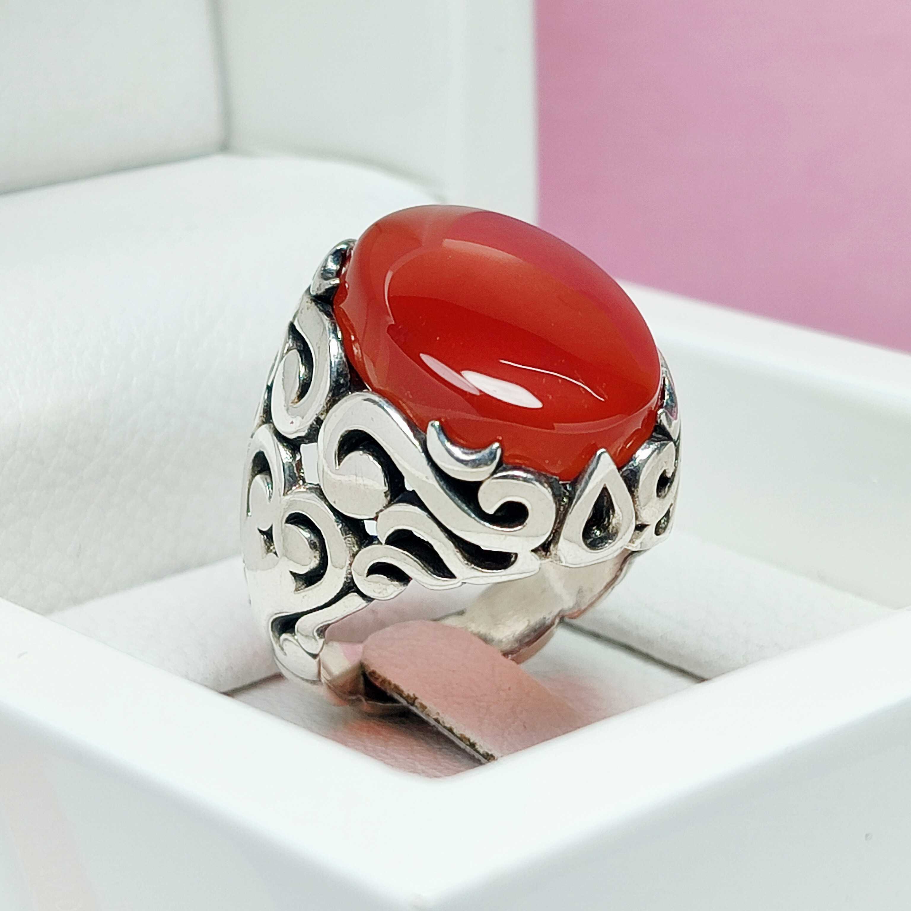عقیق سرخ مردانه جوان پسند